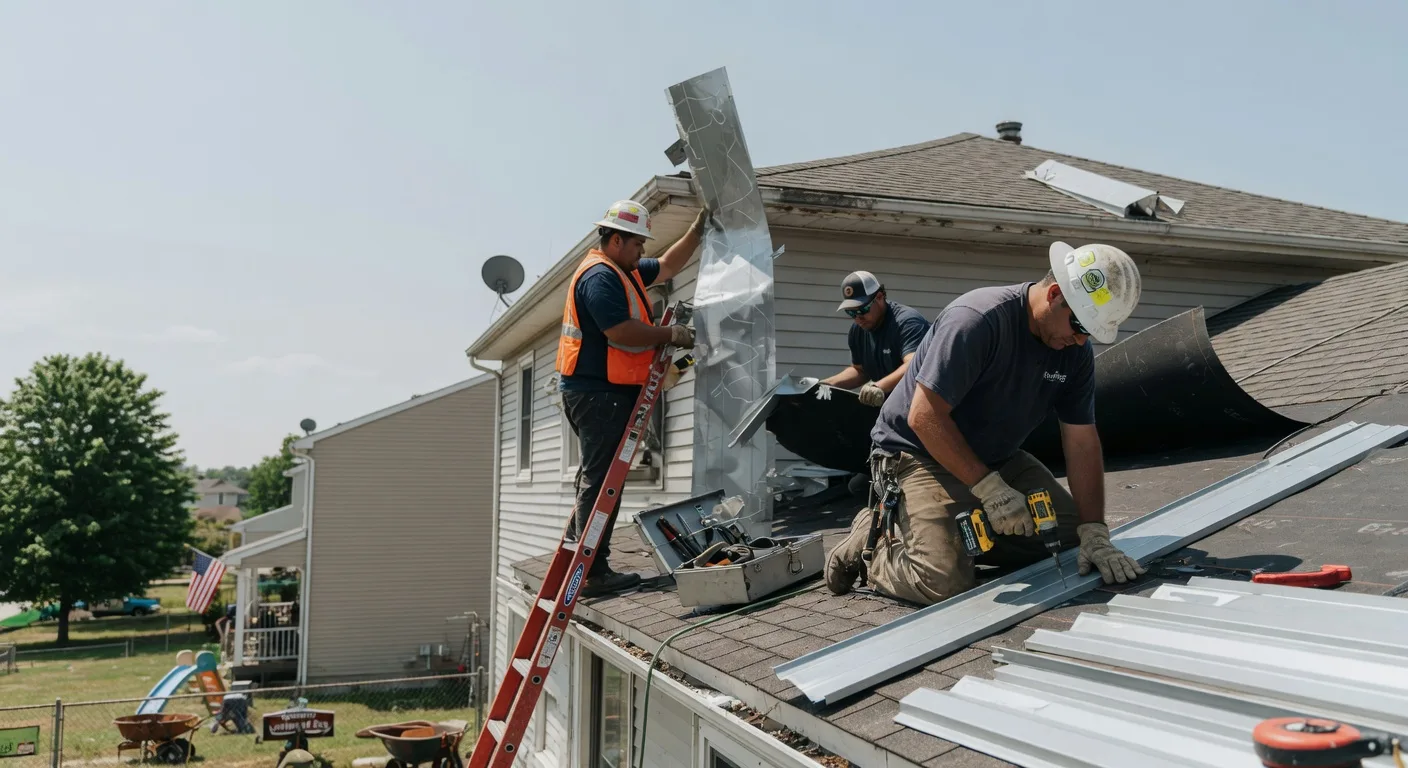 Storm Damage Metal Roof Repair in Stafford, OH